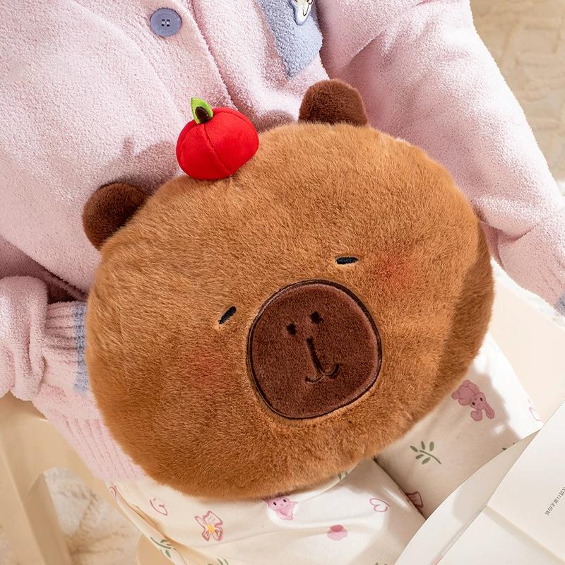 Fruit Capybara Detachable and Washable National Standard Explosion-Proof Electric Hot Water Bottle Plush Toy Pillow Doll Rechargeable Hand Warmer