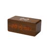 Smart Wooden Desk Clock with Wireless Charging, LED Display, Voice Control, and Silent Alarm