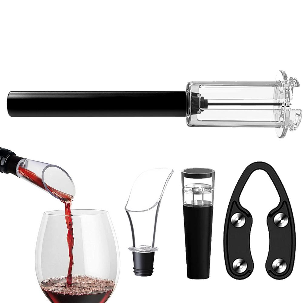 Wine Accessories Set Manual 4-Piece Opener Kits Easy Corkscrew Bar Accessory Wine Bottle Opener For Bartenders Waiters