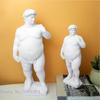 Kreativitet Hartsfigur Skulptur David Fetma Tjock David Hantverk Staty Naken Man Kroppskonst Heminredning Prydnader