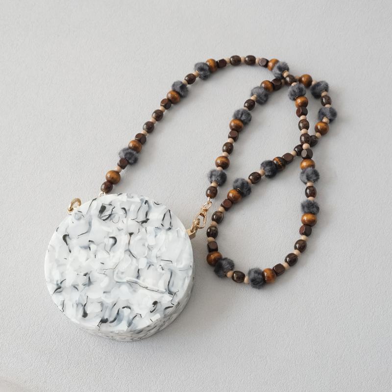 New Fashion Woman Bag Accessory Detachable Candy Beaded Chains Cute Acrylic Luxury Strap Women Elegant Bag Shoulder Handle Chain