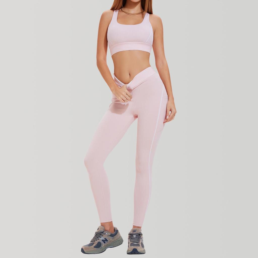 Women's High-Waisted Butt-Lifting Yoga Pants & Shockproof Sports Bra Set