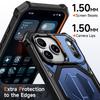 Military-grade Shockproof Phone Case for IPhone 17 Air 16 15 14 Plus 13 12 Pro Max Magsafe Magnetic Armor Fold Stand Cover