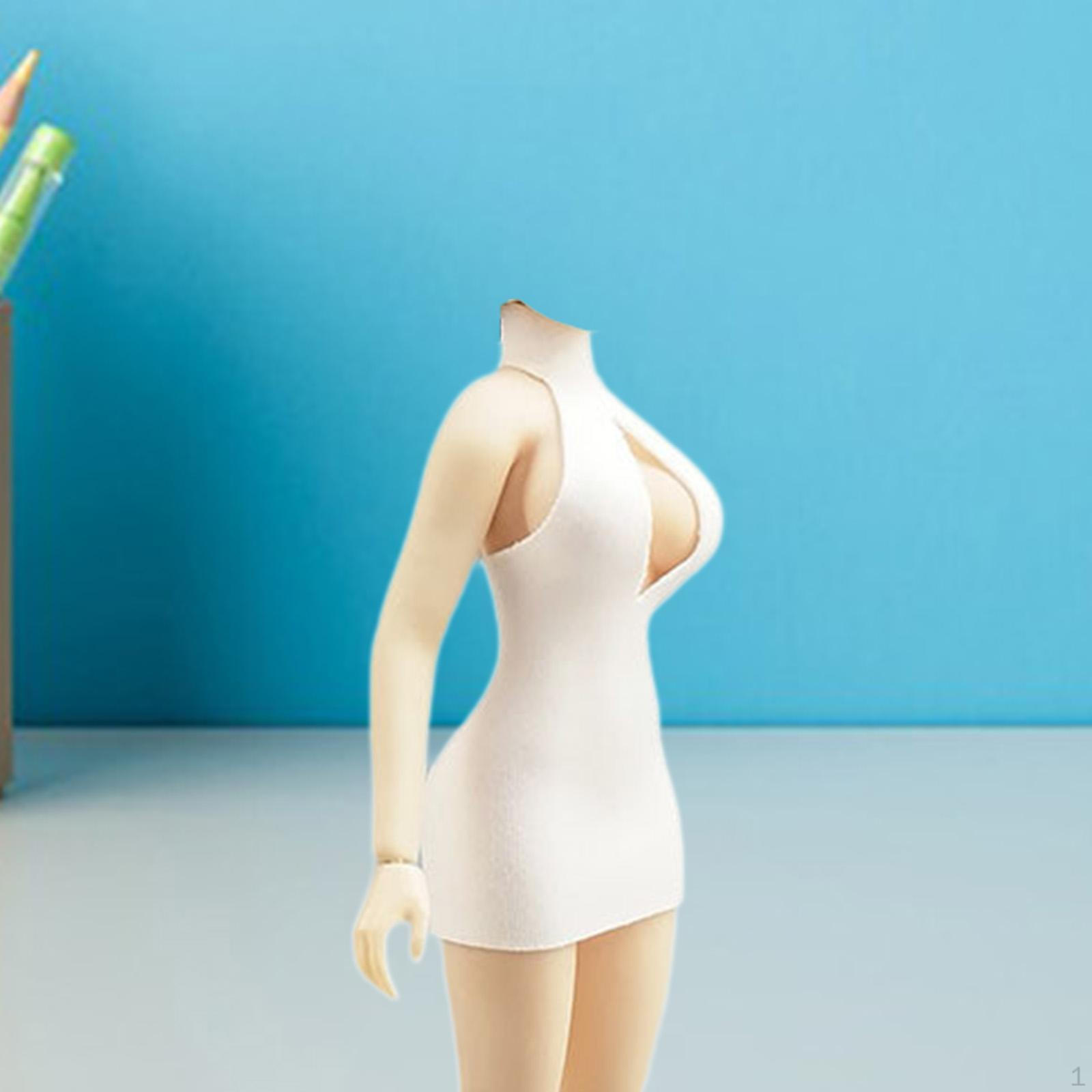 

1/12 Action Figure Clothes Doll Costume Accessories Mini Dress Trendy up Women for 6 inch белый