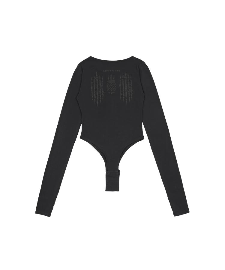 Eonibeu Button Body Suit Charcoal