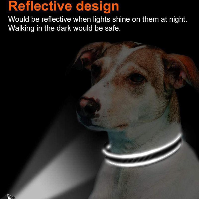 Reflective Dog Collar Sturdy Adjustable Pets Collar For Medium Large Dogs Soft Neoprene Padded Nylon for Medium Large Dogs