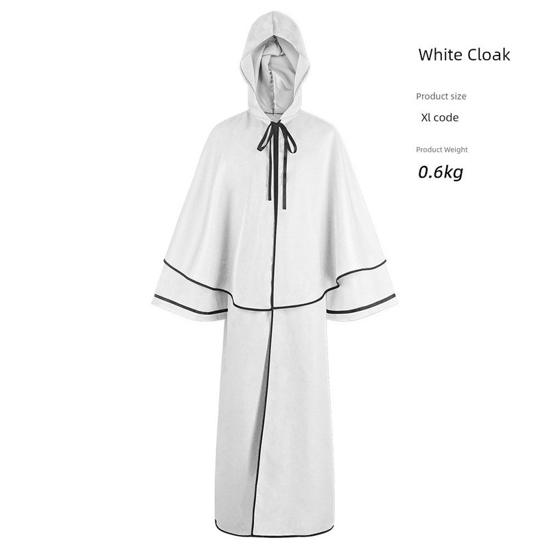 Medieval Cosplay Costume, 5-Color Hooded Robe, Monk Robe, Cape, Long-Sleeved Cosplay, Death Cosplay Costume