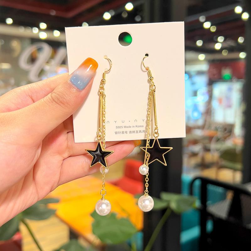 

Серьги-кисточки из жемчуга премиум-класса Silver Needle Celebrity, элегантные, модные, с темпераментом, серьги из легкой роскоши с блестящими бриллиантами, длинные серьги для женщин