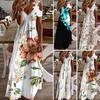 Formal Dress Floral Print Lace Summer Loose-fitting A-Line Maxi Dress for Banquet