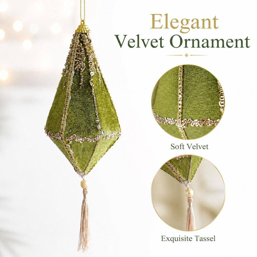 Christmas Foam Glitter, Tree Star and Shaped Hanging Ornaments for Holiday Decorations