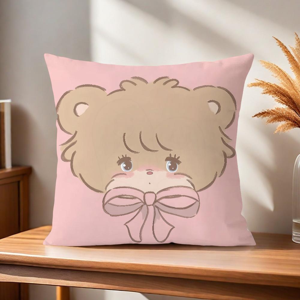 Comfortable cat soft cute m-miku Pillow Case cartoon for Sofa Living Room art Home office flower Decor Protective Covers