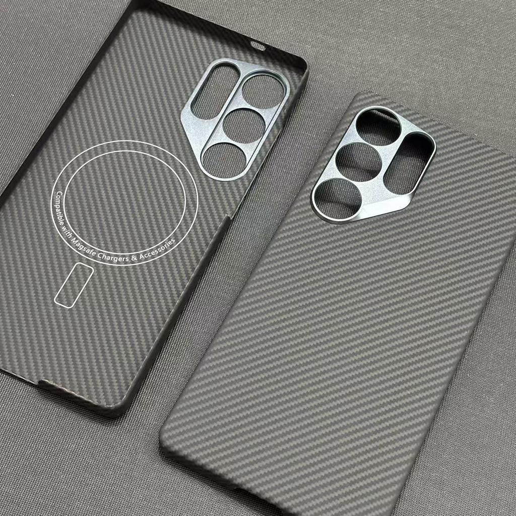 Pentru Samsung Galaxy s25u S25 Ultra Carcasă din Fibră de Carbon Aramidă Husa Protectoare Ultra Subțire pentru Coajă Magnetică Magsafe