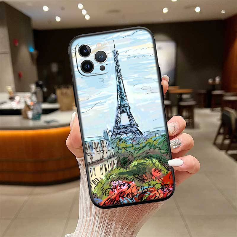 UP42 Paris Eiffelturm Schale Handyhülle für Samsung Galaxy Note 10 20 S23 S24 S25 Ultra FE Plus Edge Lite A02S A35 A07 A17