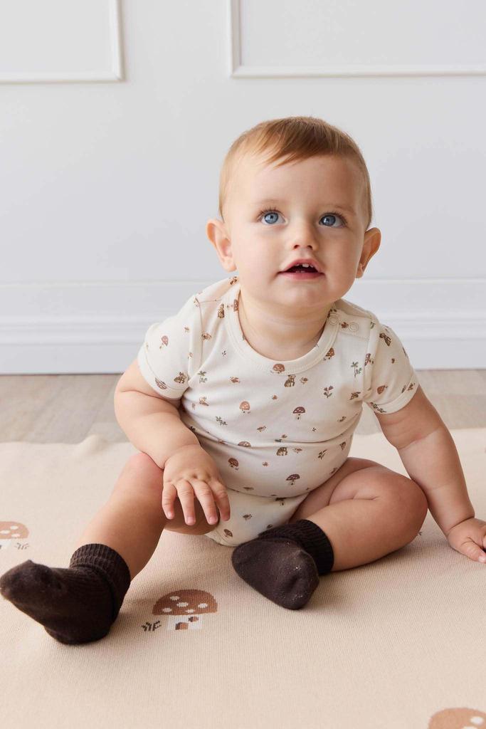 OC Short Sleeve Bodysuit Foraging Friends JBCO245226 Baby IVR 60 [Jamie Kay]