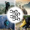 1 Pair Walking Stick Buckle TrekPole Basket Rubber Tip Carbon Fiber Hikes Telescopic Hiking Poles Clasp