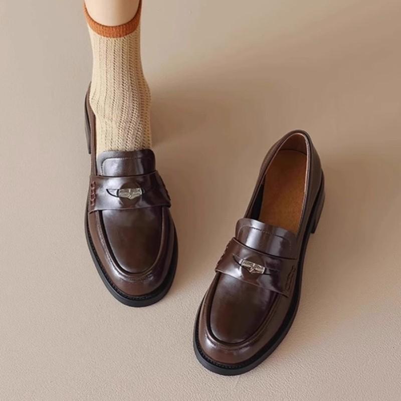 Mocassins pour femmes, chaussures simples pour femmes, chaussures décontractées en cuir Mary Jane, mocassins à bouche peu profonde, pompes