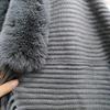 Women's High-End Knitted Cardigan: Autumn/Winter Cloak Shawl with Wide Fur Collar & Tassel