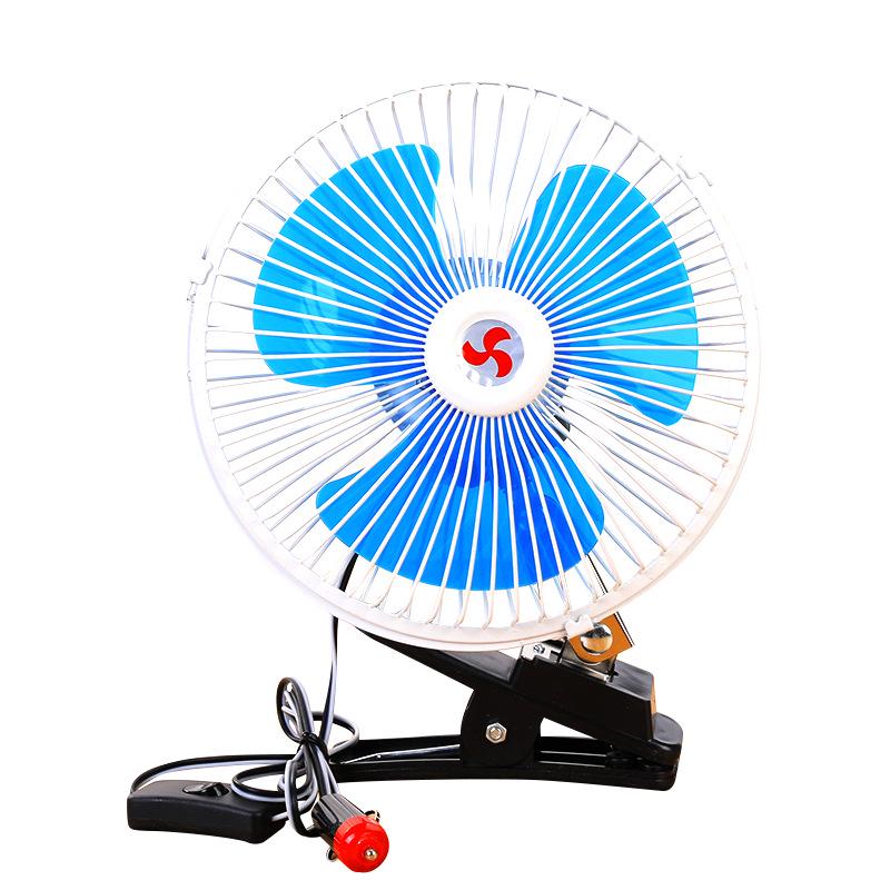 6-12 Inch Oscillating Car Fan with Clip, 12V/24V for Trucks and Cars