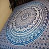 Gobelin Blue Ombre – gobeliny ścienne | Gobelin Hippie | Gobelin Indian Mandala | Duży gobelin psychodeliczny | Gobelin w 100% bawełniany