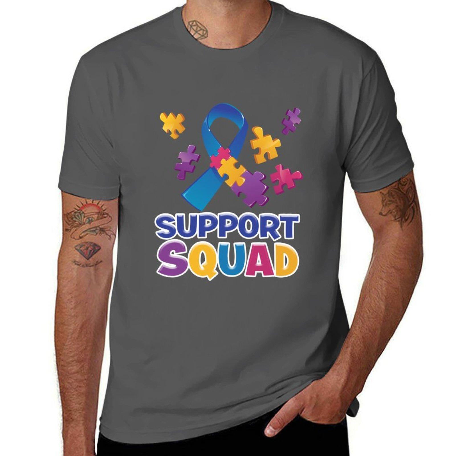 

Support squad Autism Awareness Shirt, Gift For Support Autism T-Shirt t shirt personalised T-Shirt 4XL
