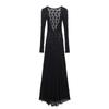 European & American Style Sexy Lace Slim-Fit Midi Dress – Spring/Summer 2025, Long-Sleeved & Backless