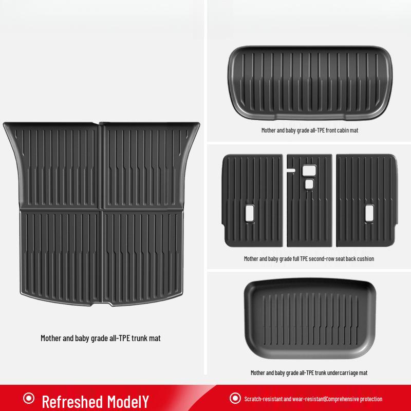 Upgraded TPE Trunk Mat Set for Tesla Model Y3 - Front & Rear Trunk, YL Interior Accessories