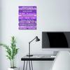 Gwisml Execution Quotes Wall Art,Purple pirational Canvas Frame Paintings For Office Home Workplace Wall Art Decor