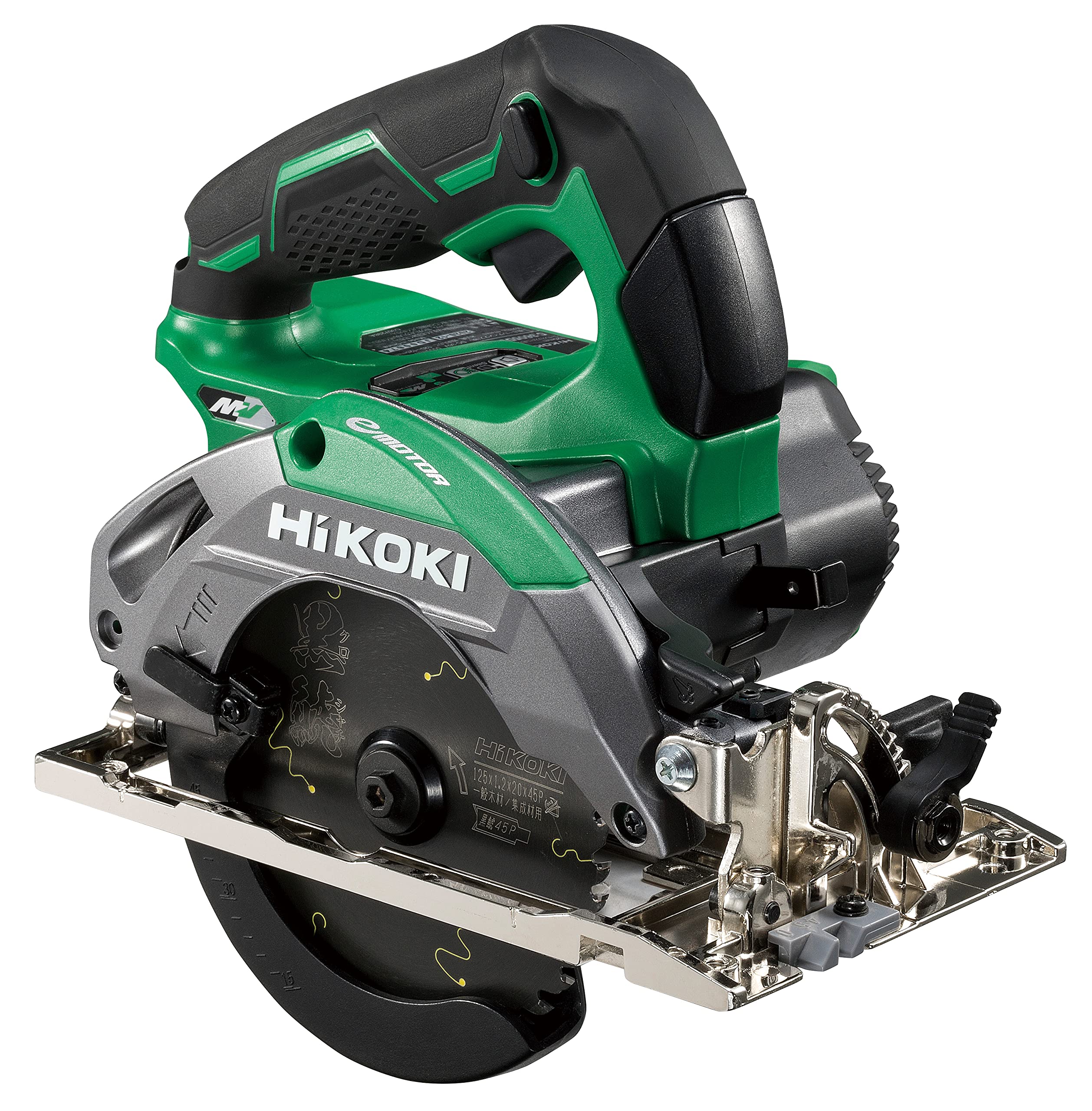 

HiKOKI 36V Circular Saw C3605DA Saw Blade Diameter 125mm Aggressive Charger and Case Sold Separately Comes with Tipped Saw Black Shachi Green,