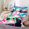 3D M-MIKUS Music VOCALOID Cartoon Girl Soft Plush Blanket,Flannel Throw Blanket for Living Room Bedroom Bed Sofa Cover Gift