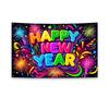 Black Gold Party Backdrop Glitter Pink Event Decoration 2026 New Year Banner  Family Portrait