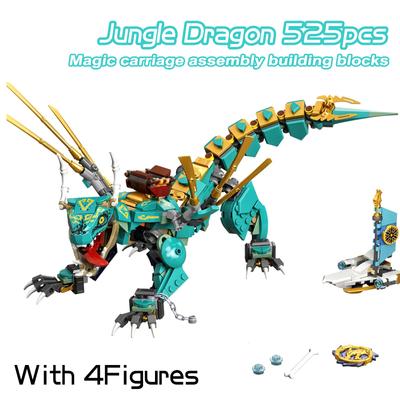 Lloyd Jungle Fire Water Dragon Building Blocks Green Dagon Mech Bricks Toys for Boys Birthday Kids Gifts