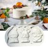Santa Snowflake Silicone Cake Pan Effective Flexible Molds for Chocolate Ice Treat Pastry Creation