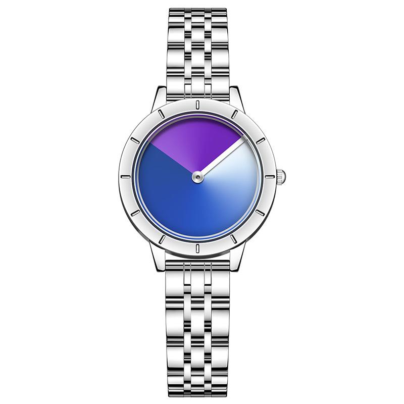 Creative Technology Sense No Pointer Women S Watch Niche High Value Artistic Sense Simple Steel Belt Quartz Women S Watch