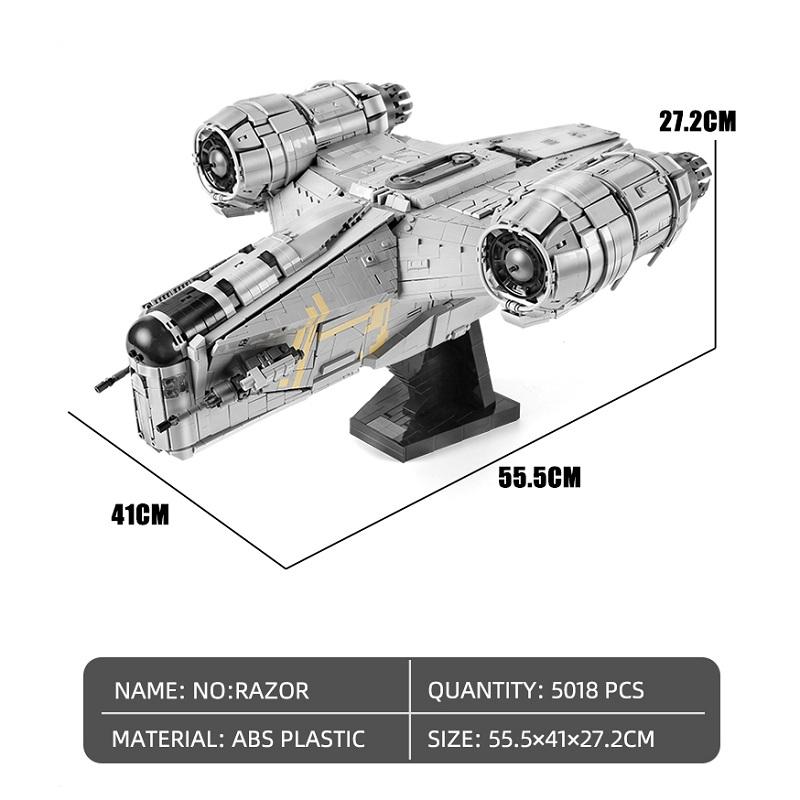 MOULD KING Stavebnice Star Destroyer Model hvězdné lodi Razor Sestava Cihly Děti Vzdělávací kutilské hračky Vánoční dárky