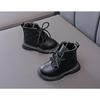 Fashion versatile children's warm short boots boys British style velvet single boots