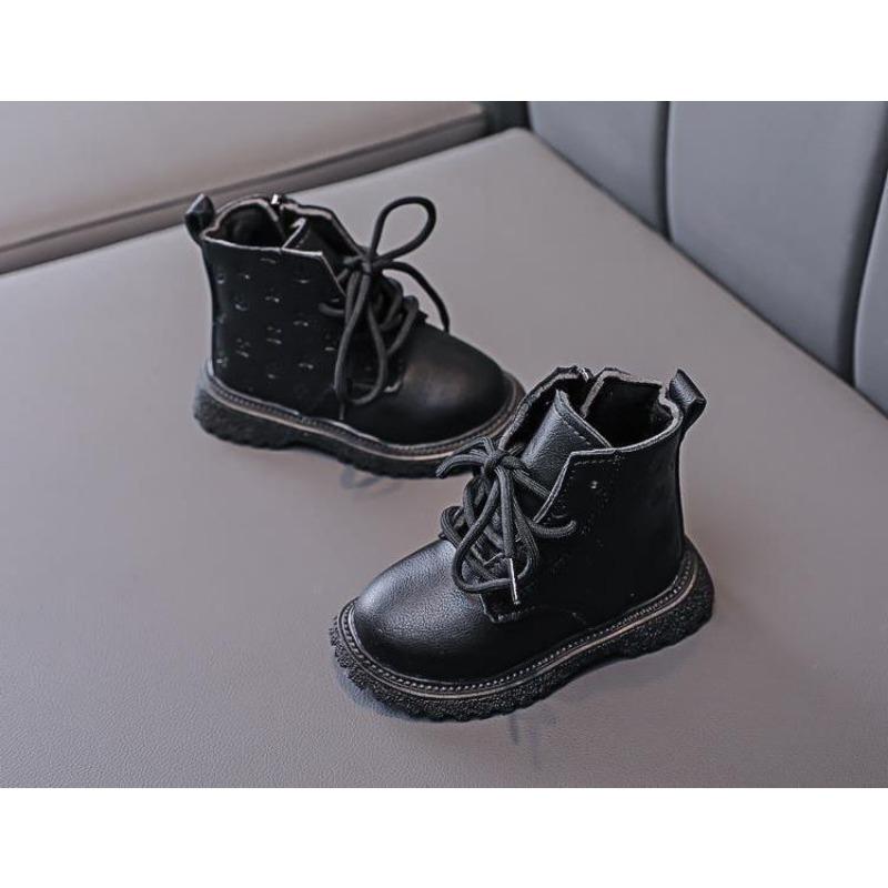 Fashion versatile children's warm short boots boys British style velvet single boots