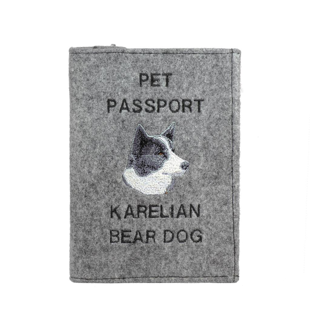 Karelian Bear Dog, Karjalankarhukoira – Dog passport case, document case | Art-Dog