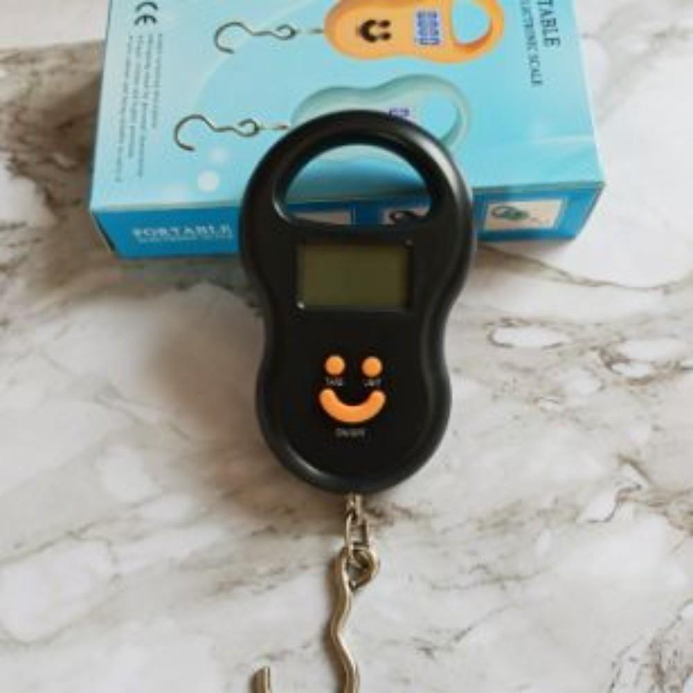 Durable LCD Scale Electronic Hanging Scale 50Kg Capacity Portable Pocket Scales Luggage Scale Kitchen Use чёрный