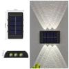 BMW Outdoor Lights Solar Powered, Convex Mirror Wall Light, IP65 Waterproof Up and Down Courtyards Gardens Stairs Corridors Walls