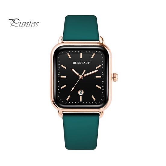 Elegant Ladies Watch Women Casual with Calendar Rectangle Dial Silicone Strap Outfit Girls Quartz Wristwatch Fashion Jewelry Birthday Gift High