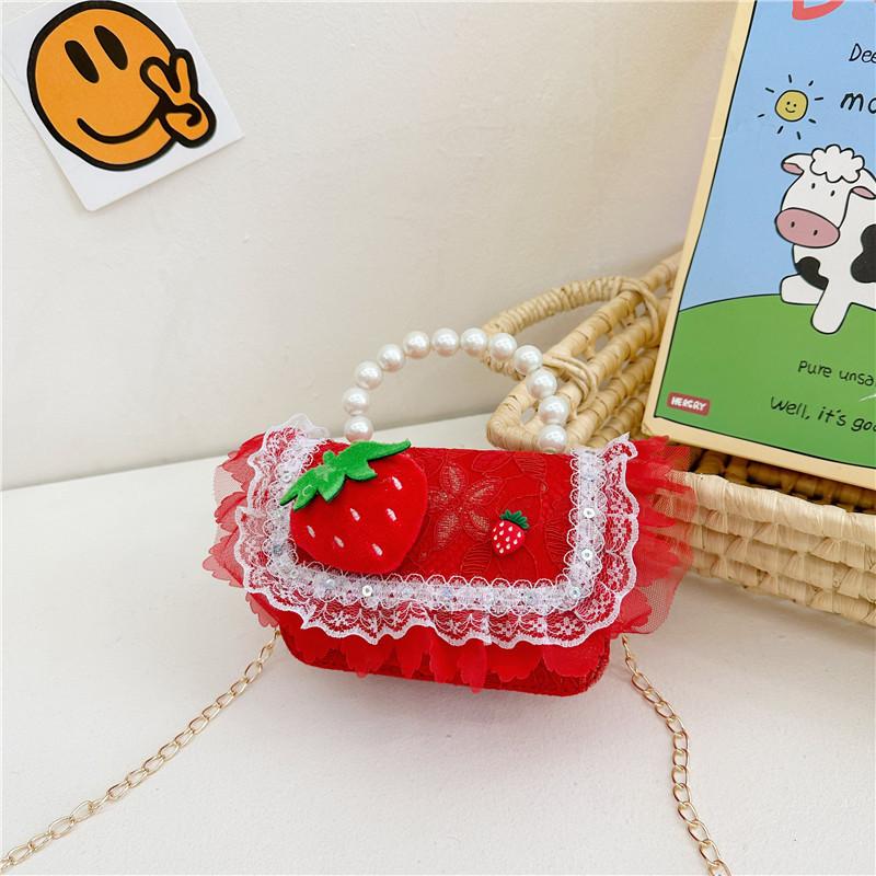 Floral Childrens Delightful Crossbody Bag With Shiny Sequins For Fashionable Toddlers