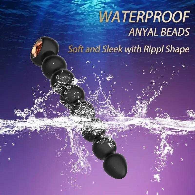 Anal Bead Vibrator Vagina Clitoris Stimulator Vibrating Butt Plugs Male Prostate Massage Masturbator Adult Sex Toys For Women