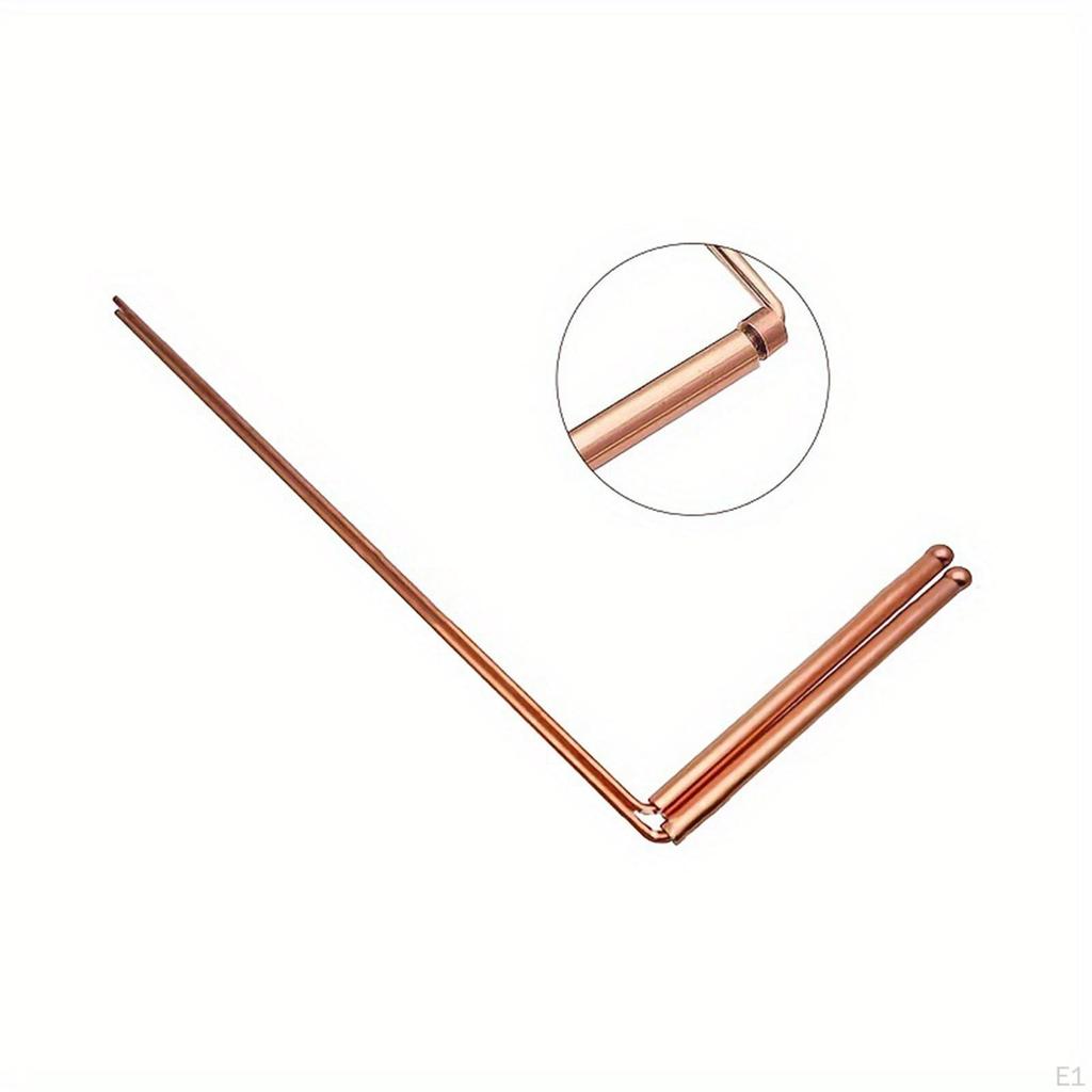 2Pcs Copper Dowsing Rods,Detection , Detect Rods Traditional Divining Portable for Searching