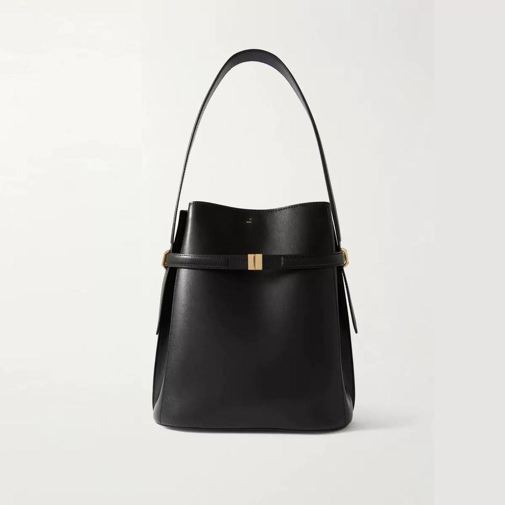 Toteme Hochwertiges Schwedisches Design Echte Leder Bucket Bag – Große Kapazität Pendler Tote und Einzel-Schulter Achseltasche.