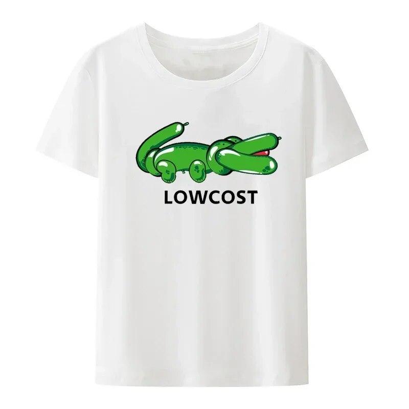 Interesting Cotton T-shirt De Mujer Hip-hop Blusa Loose Cool Short-sleev Vintage Trending Comics Unique Clothing Balloon Puppy