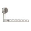 Wall Mounted Suction Cup Clothes Drying Rack Aluminum Laundry Hanger Clothes Rack  for Home