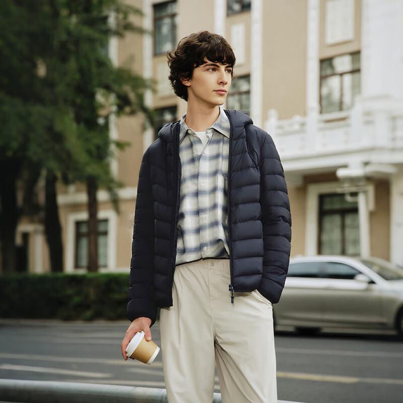 Tanboer Men's Lightweight Hooded Down Jacket TF246209