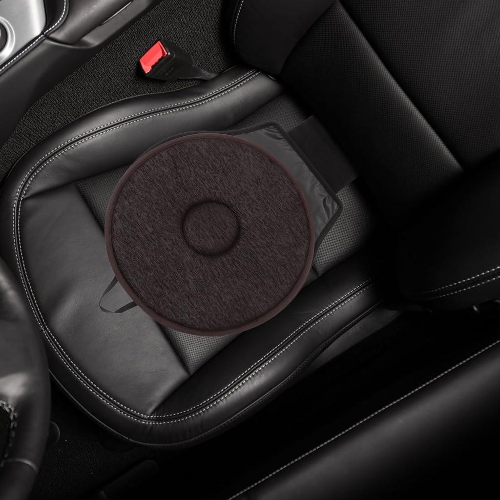 360 Degree Rotating Seat Cushion for Car with Anti-Slip Base Lightweight Breathable Pad for Elderly Pregnant Women Portable Swivel Cushion for Home