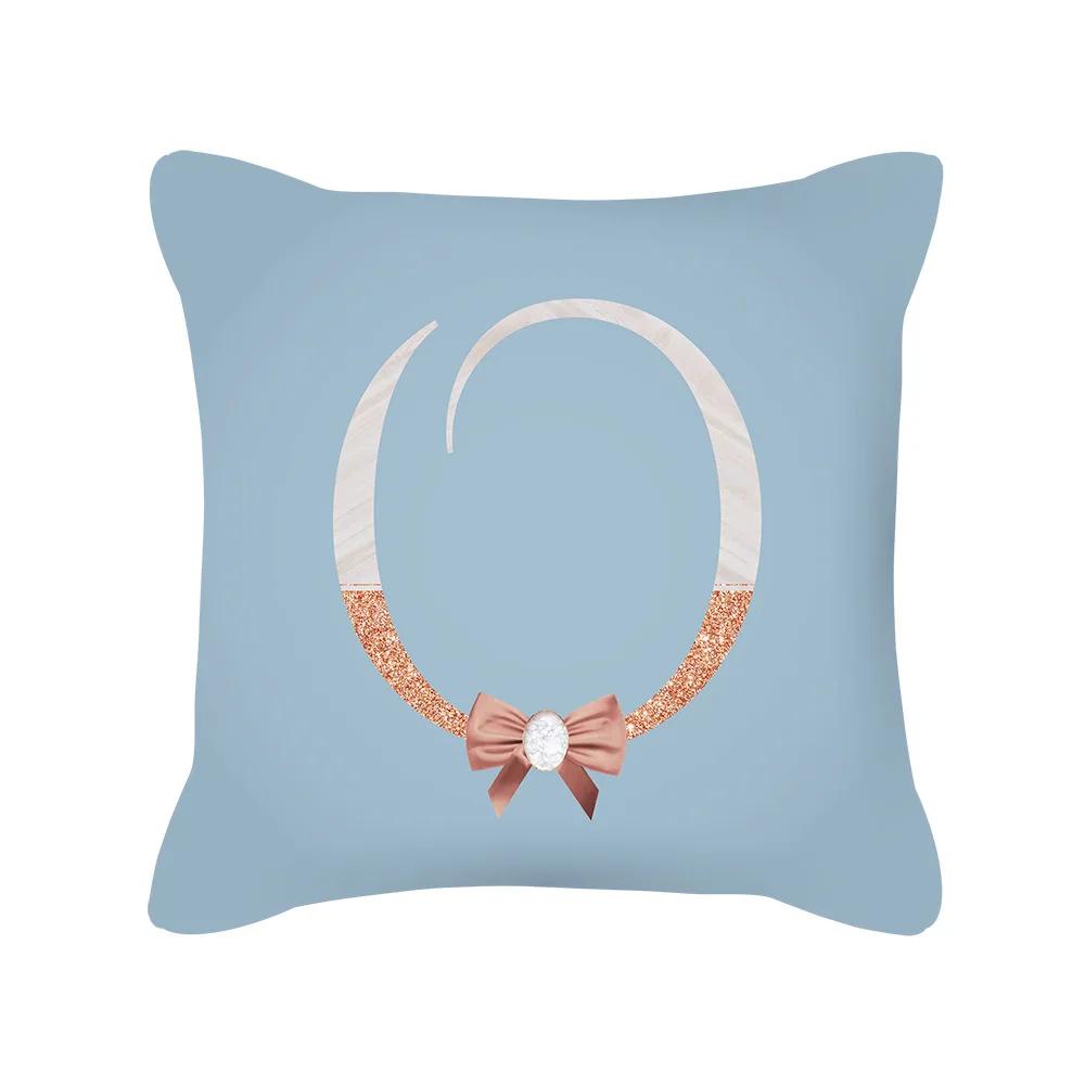 Letter Cushion Cover Alphabet English Pillow Home Decor