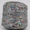 Hand-Knitted Bright Cotton Yarn with Sequins, 3MM+6MM, Combed and Fancy
